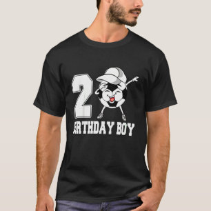 Kinder 1 jaar oude Dabbing Soccer 1st Birthday Boy T-shirt