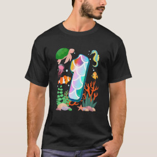 Kinder 1e verjaardag vis Tetra aquarium onderwater T-shirt