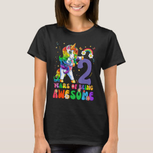 Kinder 2 jaar oud 2e verjaardag meisje prinses uni t-shirt
