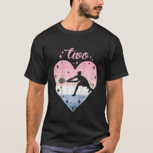 Kinder 2 jaar oud Cute Tennis Birthday Girl 2nd B  T-shirt