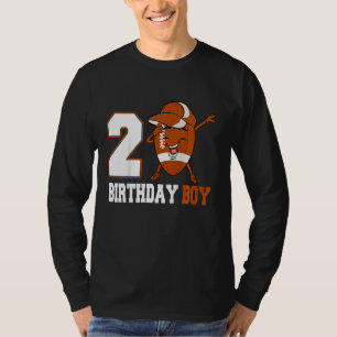 Kinder 2 Jaar Oud Dabbing Football 2e Verjaardag J T-shirt
