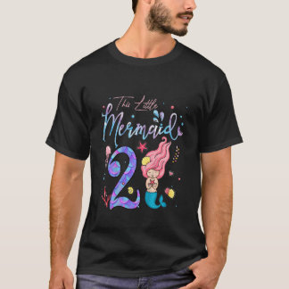 Kinder 2 jaar oud Deze zeemeermin is tweede geboor T-shirt