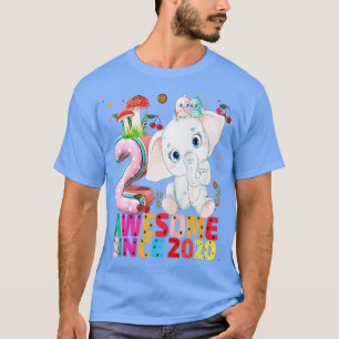 Kinder 2 jaar oud olifant 2e verjaardag meisje Ele T-shirt