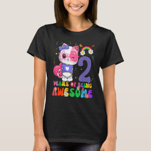 Kinder 2 jaar oud Tiener 2e verjaardag meisje Gewe T-shirt