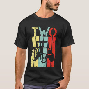Kinder 2 jaar oude trekker Tweede verjaardag T-shirt