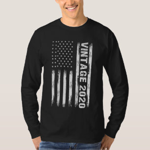 Kinder 2 jaar oude Vintage 2020 Amerikaanse vlag 2 T-shirt