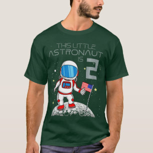 Kinder 2e verjaardag Astronaustratie Boys Cadeau 2 T-shirt
