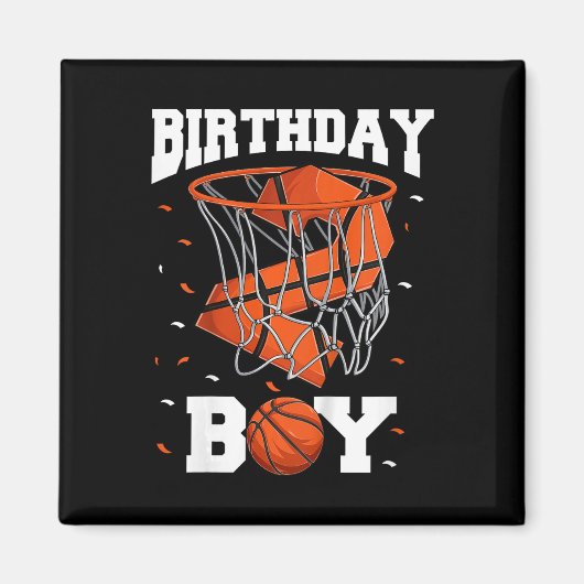 Kinder 2e verjaardag basketbal jongen twee jaar ou magneet (Voorkant)