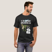 Kinder 2e verjaardag Dinosaur ik geloof niet dat i T-shirt (Voorkant volledig)
