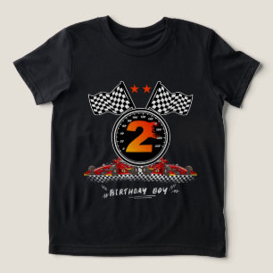 Kinder 2e Verjaardag Jongen 2 Tweede Race Auto Ver Tri-Blend Shirt