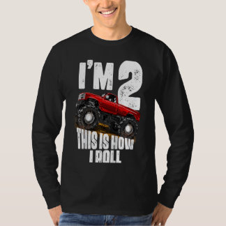 Kinder 2e verjaardag Jongen Monster Truck Rule T-shirt