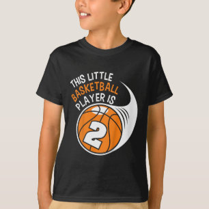Kinder 2e Verjaardag Jongens Basketbal Sport 2 Jaa T-shirt