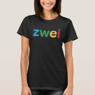 Kinder 2e verjaardag Zwei 2 jaar oude Duitse gebur T-shirt