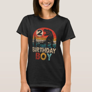 Kinder 2e Verjaardagsjongen Rex Dinosaurus 2 Jaar T-shirt
