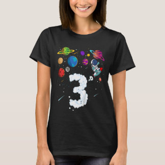 Kinder 3 jaar - Derde verjaardag Jongen Astronaut T-shirt
