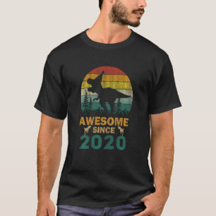 Kinder 3 jaar oud dinosaurus Geweldige sinds 2020 T-shirt