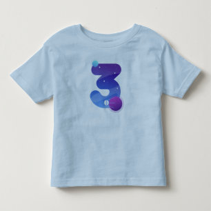 Kinder 3 jaar oud jongensplaneten ruimte 3e verjaa shirts