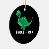 Kinder 3 jaar oud jongetje Gift Dinosaur 3R Keramisch Ornament (Rechts)