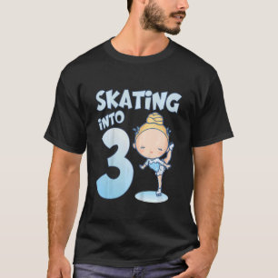 Kinder 3 jaar oud meisje Ice Skating tot 3rd Birth T-shirt