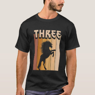 Kinder 3 jaar oud Paardenmeisje 3rd bevallen T-shirt