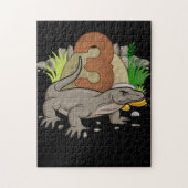 Kinder 3 jaar oude Komodo draak Reptile 3rd Birthd Legpuzzel (Verticaal)