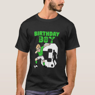 Kinder 3de Birthday Voetbal 3 jaar oude voetbalspe T-shirt