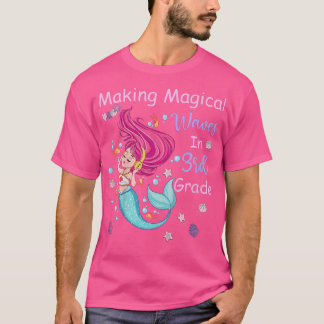 Kinder 3e gradmermaïde makende magische golven Kin T-shirt