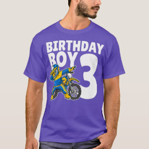 Kinder 3e Verjaardag Dabbing Motorcross Bike Boy T T-shirt