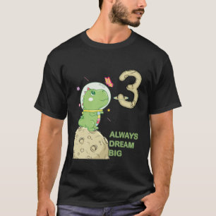 Kinder 3e verjaardag, drie jaar oud, Astronaut T r T-shirt