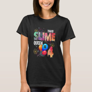 Kinder 4 jaar oud Deze dikke koningin is 4 jaar ou T-shirt