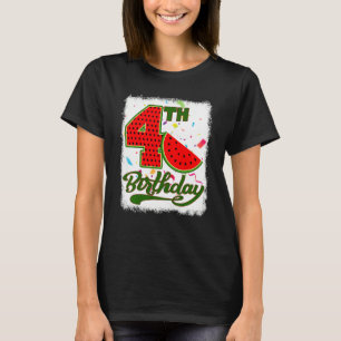 Kinder 4 jaar oud Watermeloen tropisch fruit 4e B T-shirt