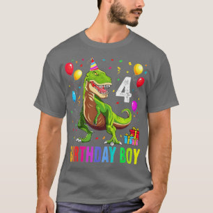 Kinder 4 jaar oude 4-jarige jongen T Rex Dinosaur T-shirt