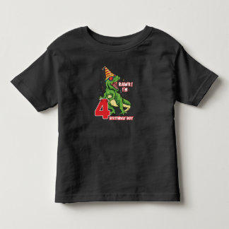 Kinder 4 jaar oude dinosauriërs vierde feestdag shirts