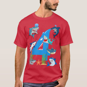 Kinder 4 jaar oude partij voor de viering van de p t-shirt