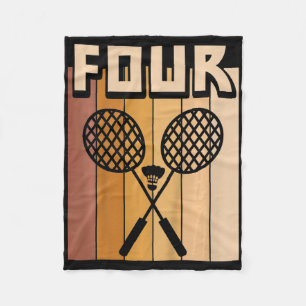Kinder 4-jarige Dminton Verjaardag Jongen 4e Verja Fleece Deken