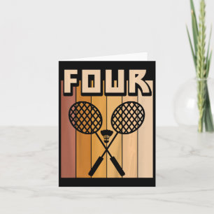 Kinder 4-jarige Dminton Verjaardag Jongen 4e Verja Kaart