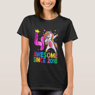 Kinder 4-jarige meisjes Tiener abbing Unicorn 4e B T-shirt