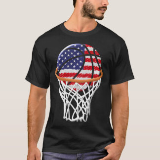 Kinder 4 juli basketbal Verenigde Staten Vlag Kind T-shirt