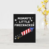 Kinder 4 juli mama's kleine voetzoeker leuk Bo Kaart (Gele Bloem)