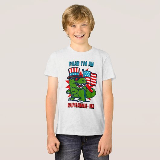 Kinder 4 juli Tri-Blend shirt (Voorkant volledig)