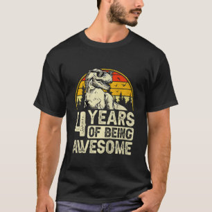 Kinder 4e Verjaardag Jongen 4jr Vier 4 Jaar Oude D T-shirt