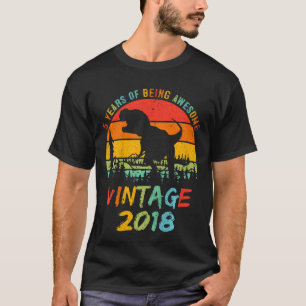 Kinder 5 jaar oud 5 jaar Geweldige jongetje Dinosa T-shirt