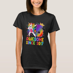 Kinder 5 jaar oud 5 jaar oud Unicorn Dabbing T-shirt