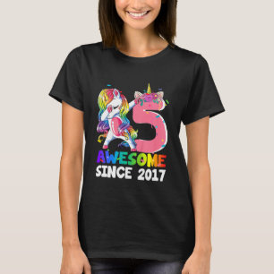 Kinder 5 jaar oud abbing Unicorn Geweldige 2017 5t T-shirt