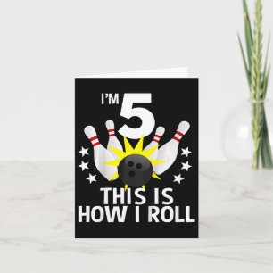 Kinder 5 jaar oud Bowling Birthday Shirt Hoe ik Kaart