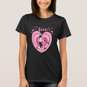 Kinder 5 jaar oud Cute Baseball Birthday Girl 5th T-shirt