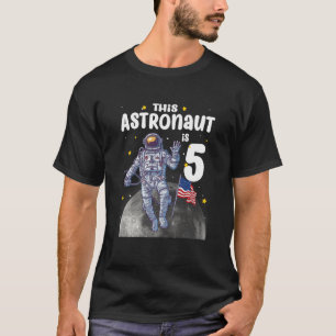 Kinder 5 jaar oud Dit Astronaut is 5e verjaardag O T-shirt