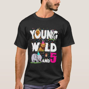Kinder 5 jaar oud Oerwoud van de Safari Zoo Girl ( T-shirt