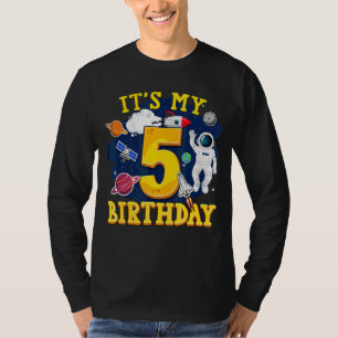 Kinder 5 jaar oude Astronaut buitenruimte 5th Birt T-shirt