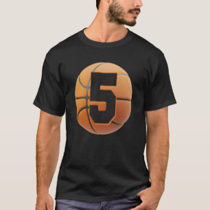 kinder 5 jaar Oude dag jongens basketbal vijfde ge T-shirt